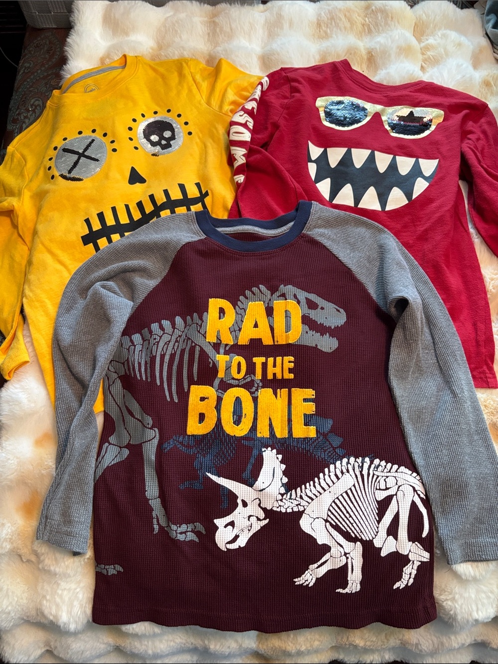 Lot of 3 long sleeved t shirts size 8  never worn